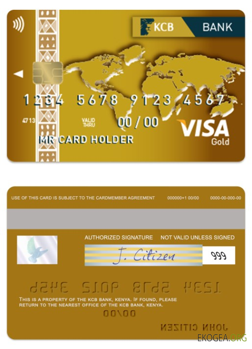 Carte visa or Kenya KCB Bank